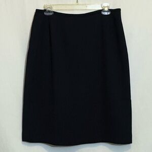 E-168 Le Suit PLUS SIZE 14 Black Lined MIDI Skirt‎